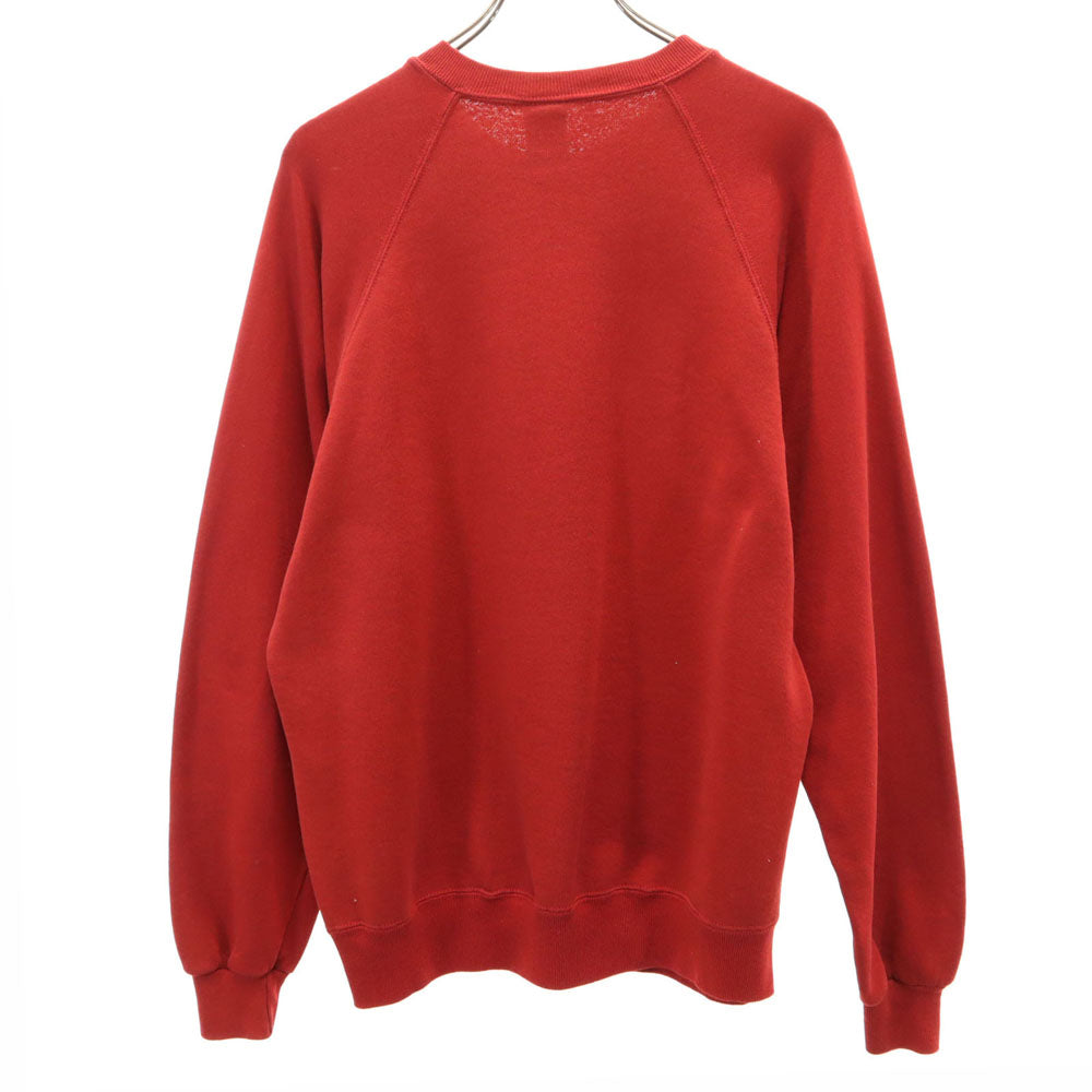 JERZEES ジャージーズ 90s USA製 オールド パズル ミッキーマウス 長袖 スウェット トレーナー L レッド Disney ディズニー クラック加工 メンズ