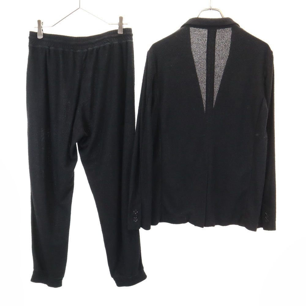 LOVELESS ラブレス テーラードジャケット 上下 セットアップ 2 ブラック パイル地 ジョガーパンツ メンズ