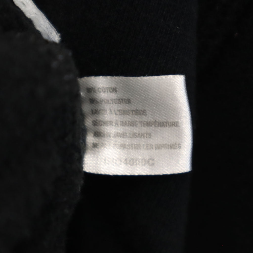 HUF ハフ × スラッシャー コラボ バックプリント 長袖 スウェットパーカー M ブラック × THRASHER 裏起毛 プルオーバー メンズ