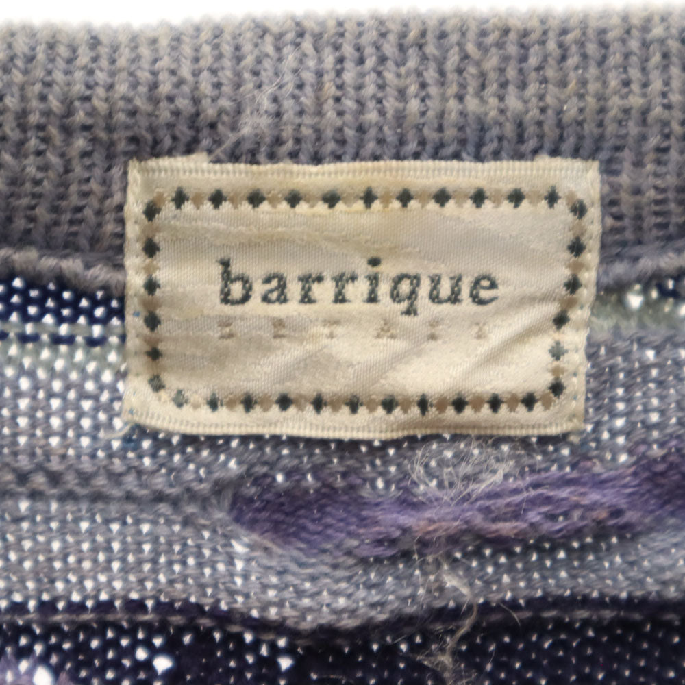 バリーク 90s オールド 総柄 長袖 セーター M パープル系 3D ニット メンズ