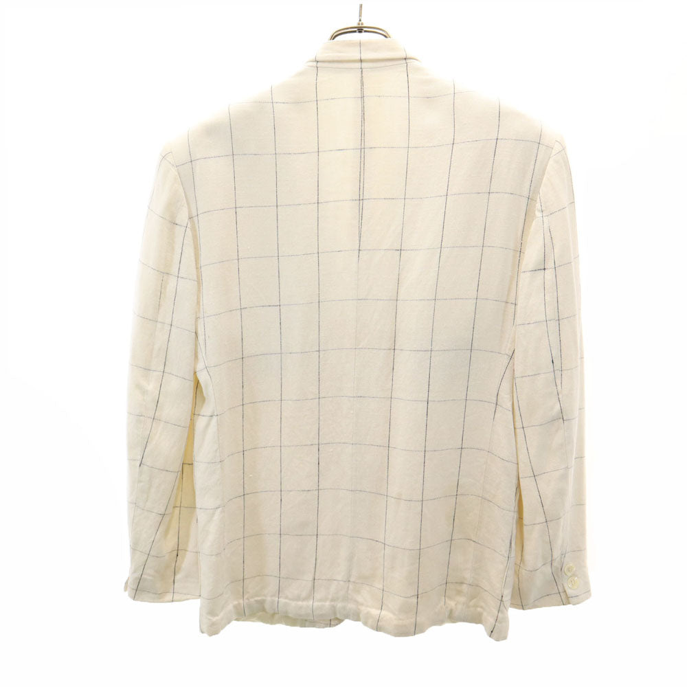 YVES SAINT LAURENT イヴサンローラン 90s USA製 オールド ウィンドウペン チェック柄 テーラードジャケット 36S ホワイト ブレザー メンズ