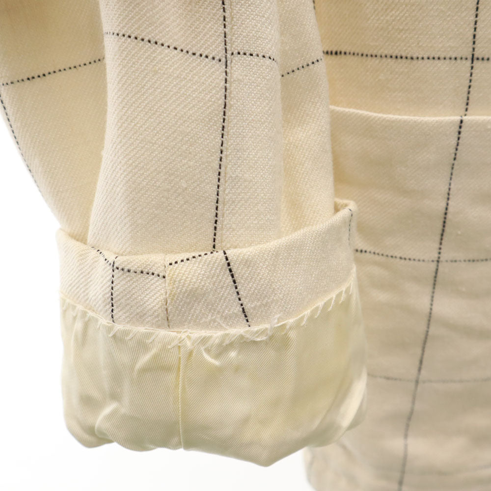 YVES SAINT LAURENT イヴサンローラン 90s USA製 オールド ウィンドウペン チェック柄 テーラードジャケット 36S ホワイト ブレザー メンズ