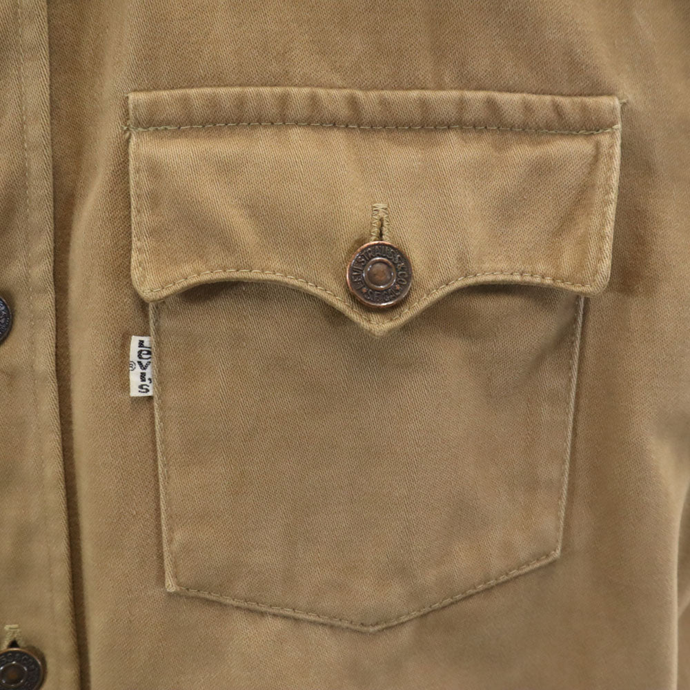 リーバイス 70s 60669-3522 USA製 ヴィンテージ 長袖 ウエスタンシャツ L ブラウン Levi's ジャケット メンズ