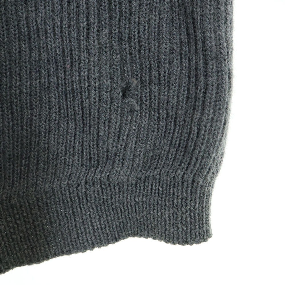 VINTAGE ヴィンテージ 80s 90s カナダ製 ウール 長袖 タートルネック ニットカーディガン L グレー メンズ