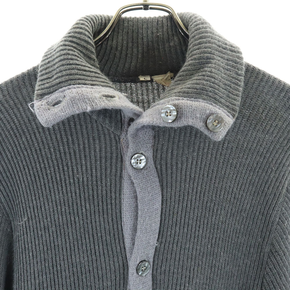 VINTAGE ヴィンテージ 80s 90s カナダ製 ウール 長袖 タートルネック ニットカーディガン L グレー メンズ