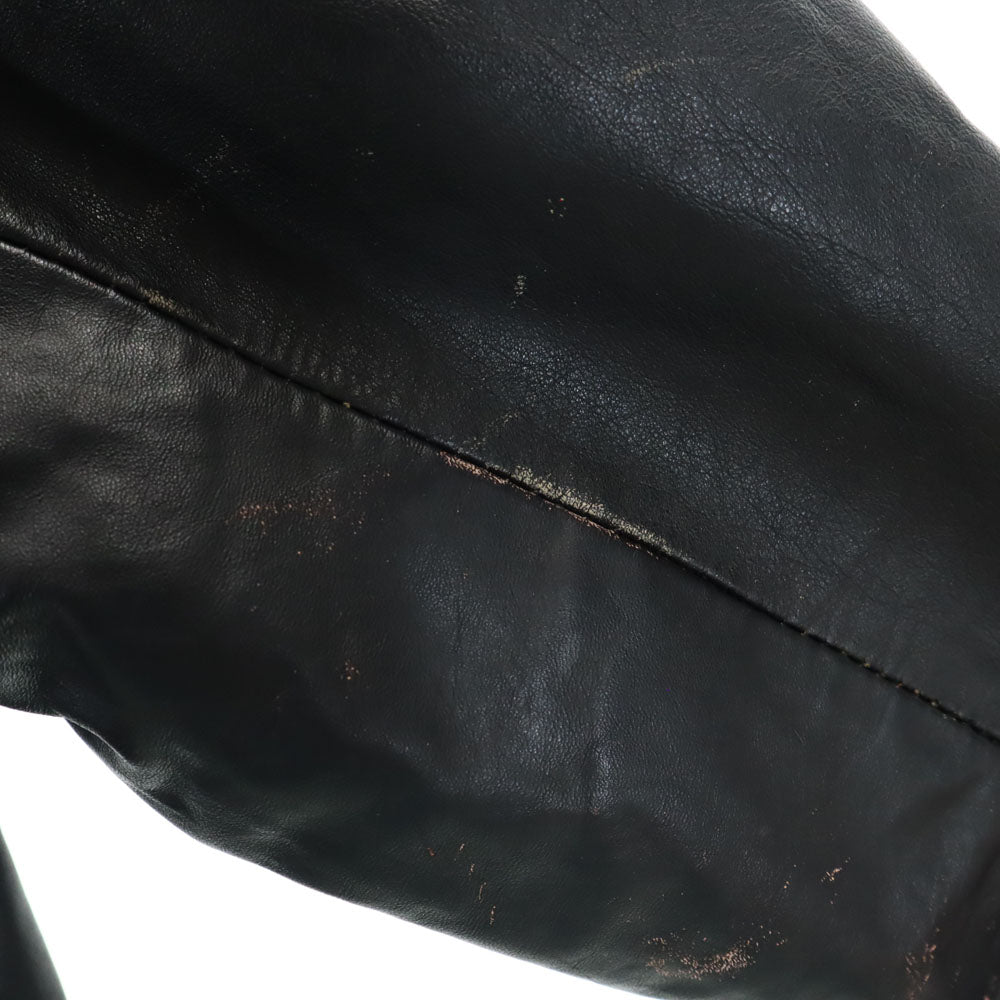 OLD オールド 90s レザー シングルライダースジャケット ブラック メンズ