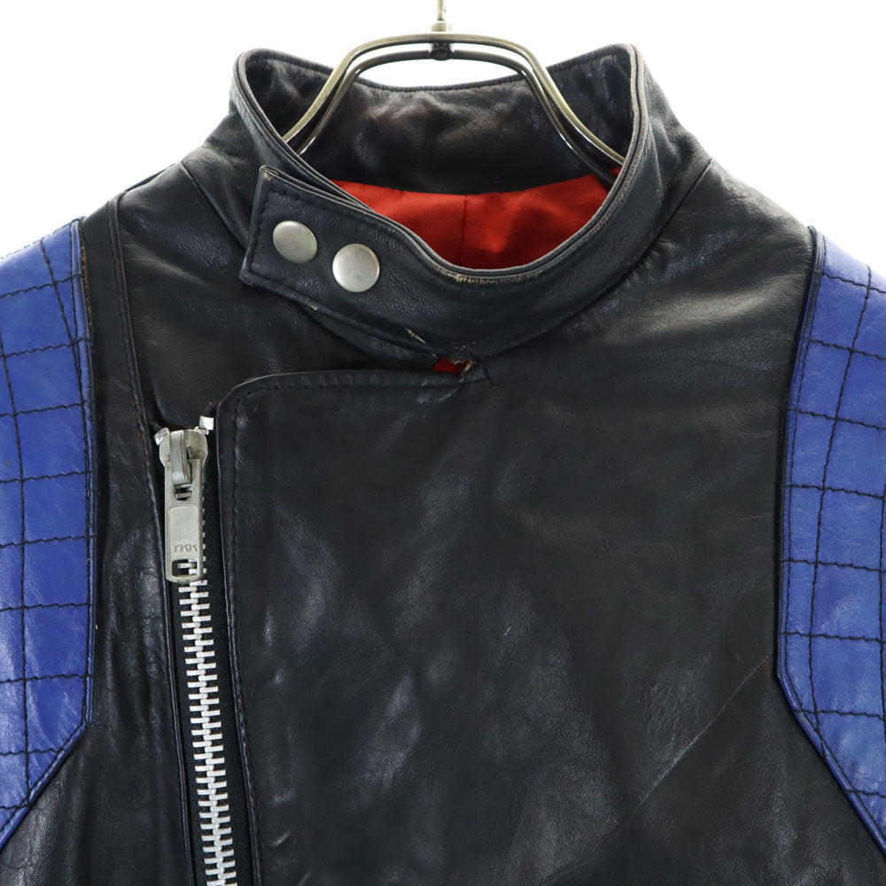 OLD オールド 90s レザー シングルライダースジャケット ブラック メンズ