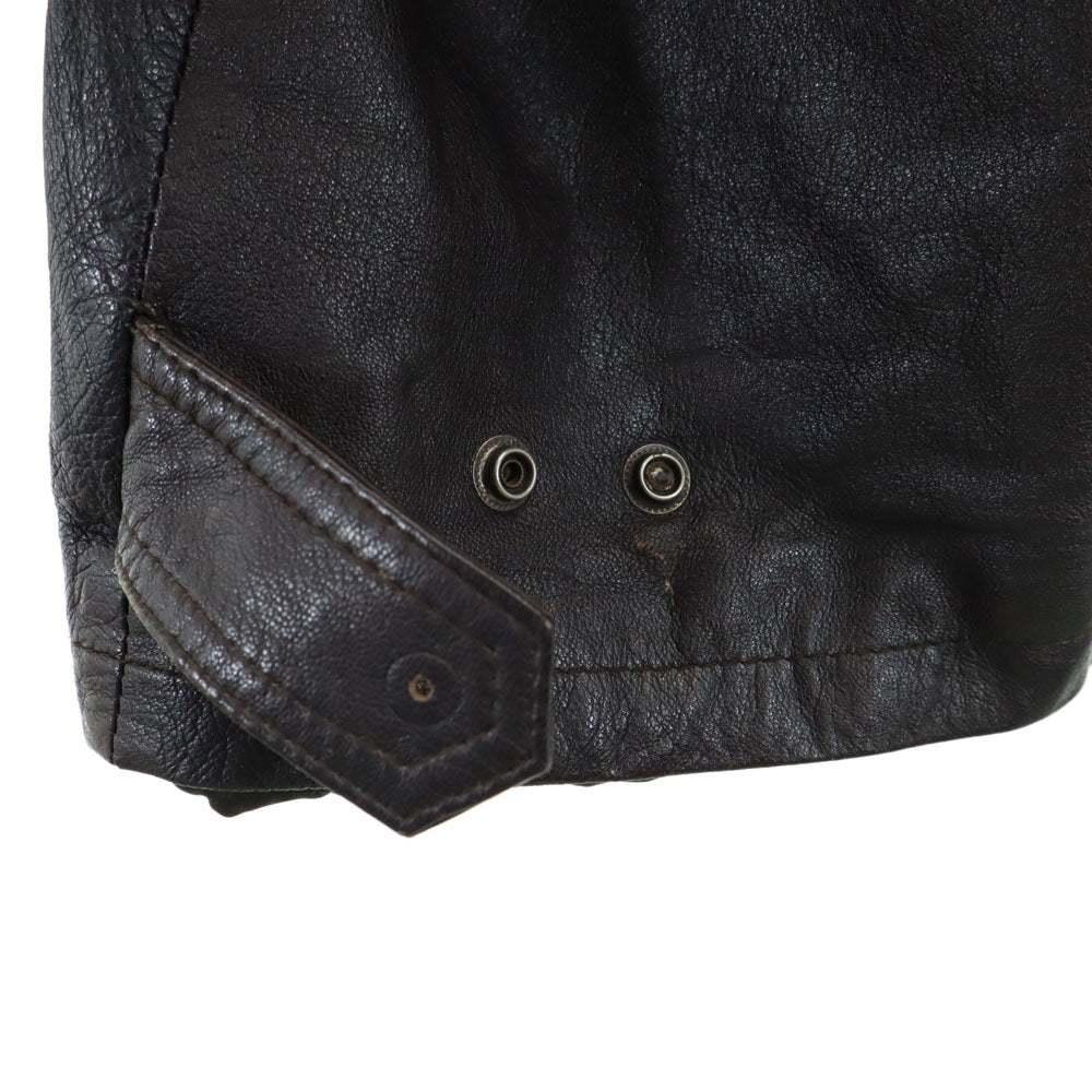 GELEONE ガレオネ レザーコート F ダークブラウン メンズ