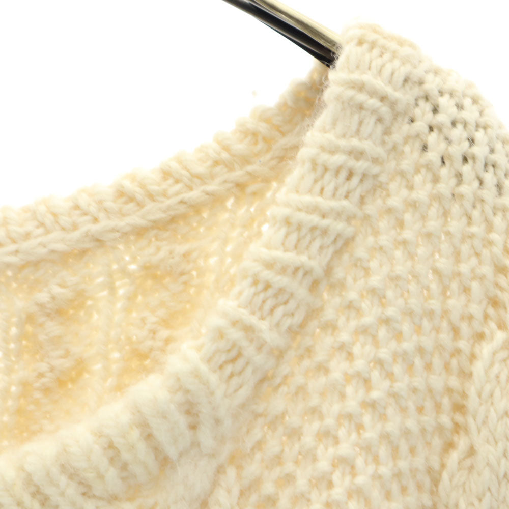 OLD オールド 長袖 フィッシャーマン セーター アイボリー ニット ケーブル編み レディース