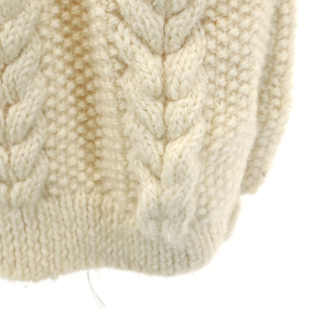 OLD オールド 長袖 フィッシャーマン セーター アイボリー ニット ケーブル編み レディース