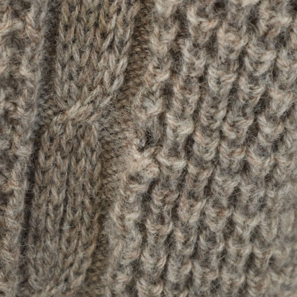 80s 90s アイルランド製 オールド 長袖 セーター M グレージュ ニット レディース