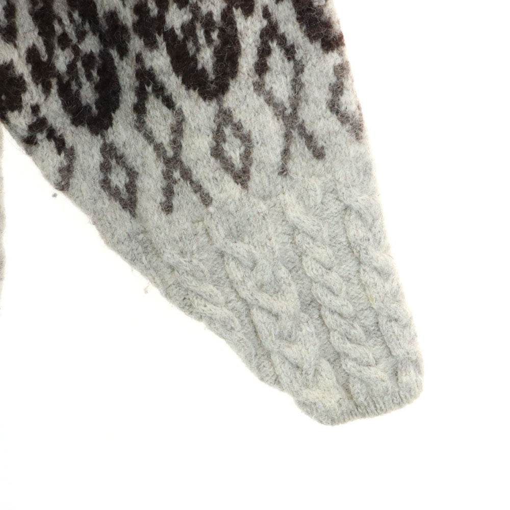 L.L.Bean エルエルビーン 80s スコットランド製 ヴィンテージ 長袖 セーター L グレー ニット メンズ