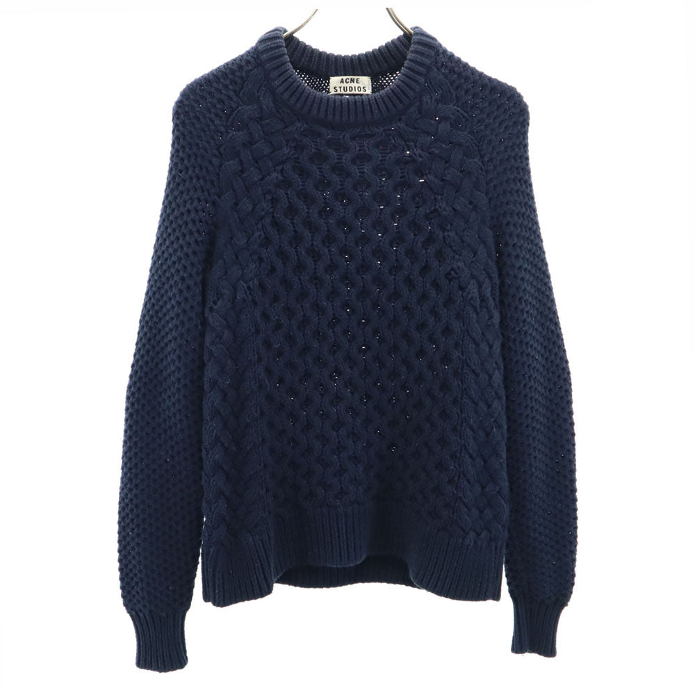 Acne Studios アクネスタジオ 長袖 セーター XS ネイビー ニット ローゲージ メンズ