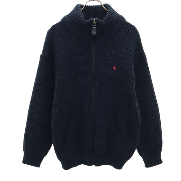 ポロバイラルフローレン 長袖 ニットジャケット L ネイビー Polo by Ralph Lauren メンズ