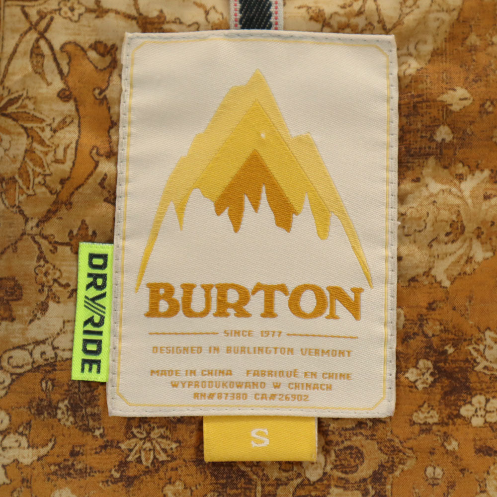 BURTON バートン スノーボード ウィンター ジャケット S オリーブ サーモライト中綿 スキー メンズ