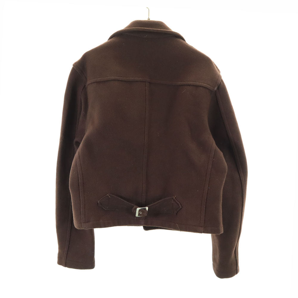 VINTAGE ヴィンテージ 70s メルトン ダブルライダースジャケット ブラウン レディース