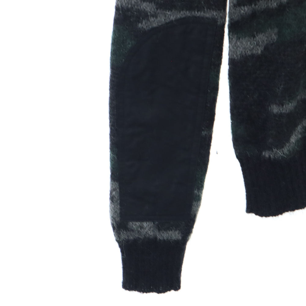 SAINT LAURENT サンローラン モヘヤブレンド カモフラ柄 長袖 コマンド セーター XS グレー 他 ニット 迷彩 メンズ