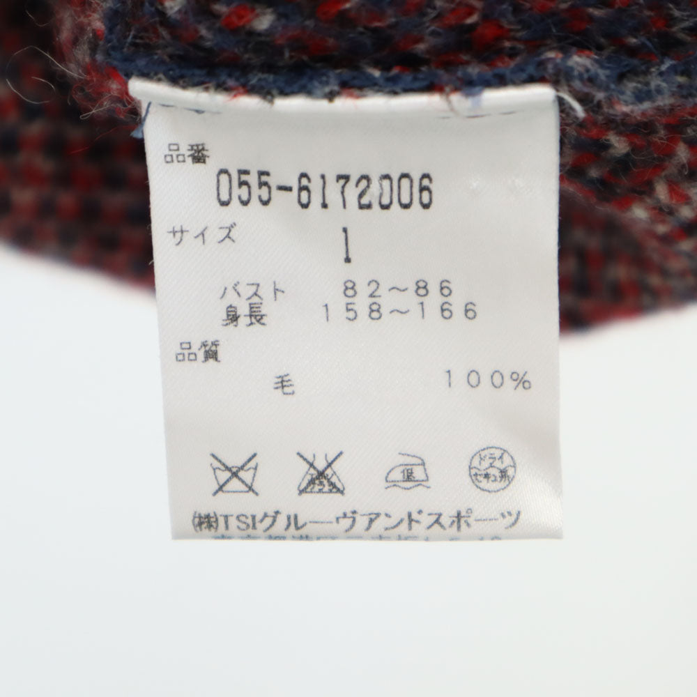 PEARLY GATES パーリーゲイツ 日本製 ゴルフ ショールカラー ニットジャケット 1 ネイビー レディース