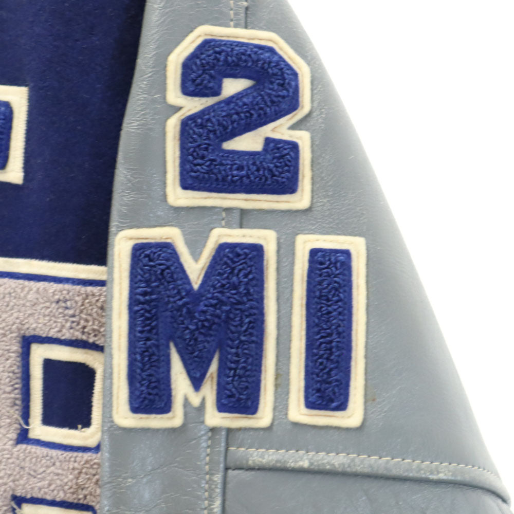 CAMPUS キャンパス 70s ヴィンテージ スタジャン ネイビー系 袖レザー ブルゾン メンズ