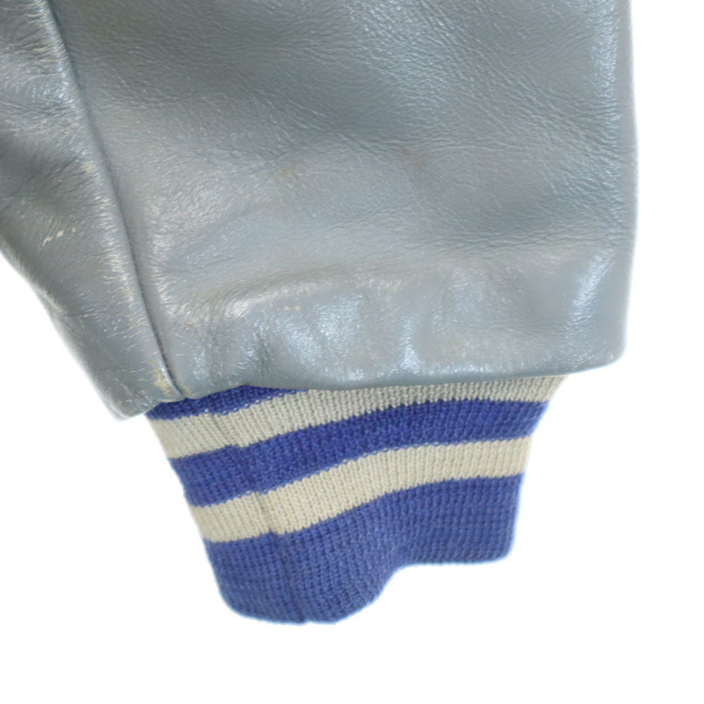 CAMPUS キャンパス 70s ヴィンテージ スタジャン ネイビー系 袖レザー ブルゾン メンズ