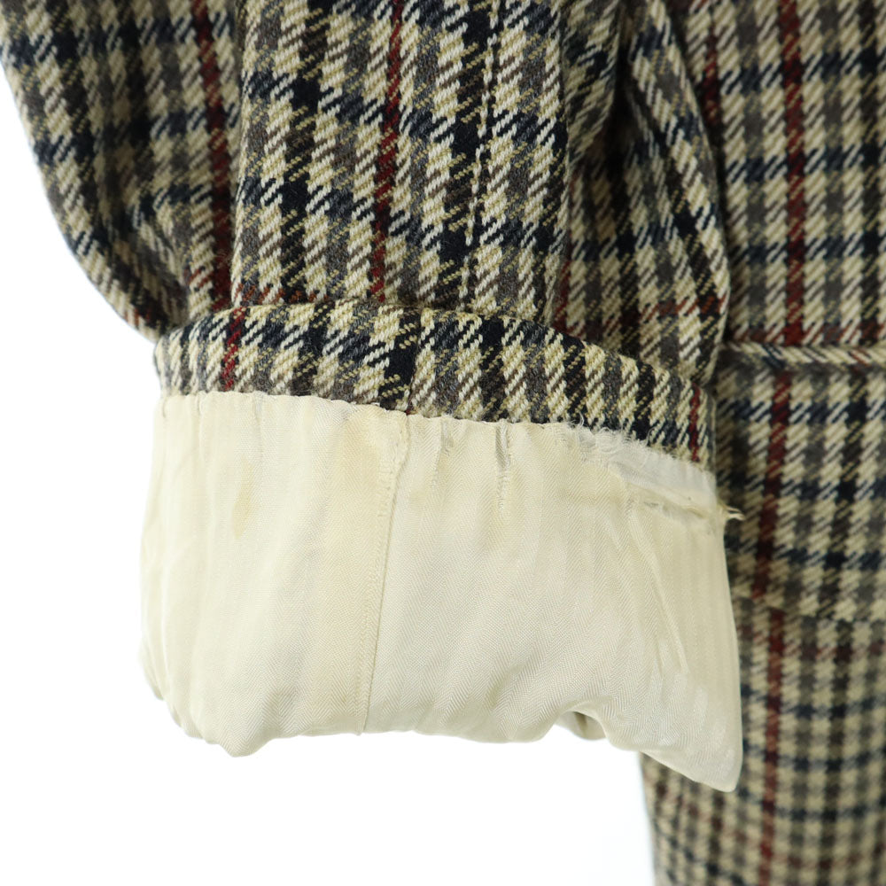 Burberrys バーバリーズ 90s ウール オールド チェック 長袖 テーラードジャケット 98-88-175 ベージュ系 サイドベンツ メンズ