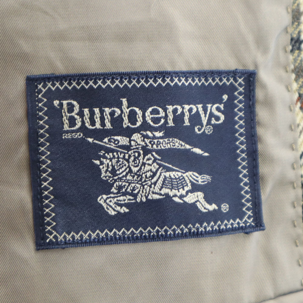 Burberrys バーバリーズ 90s ウール オールド チェック 長袖 テーラードジャケット 98-88-175 ベージュ系 サイドベンツ メンズ