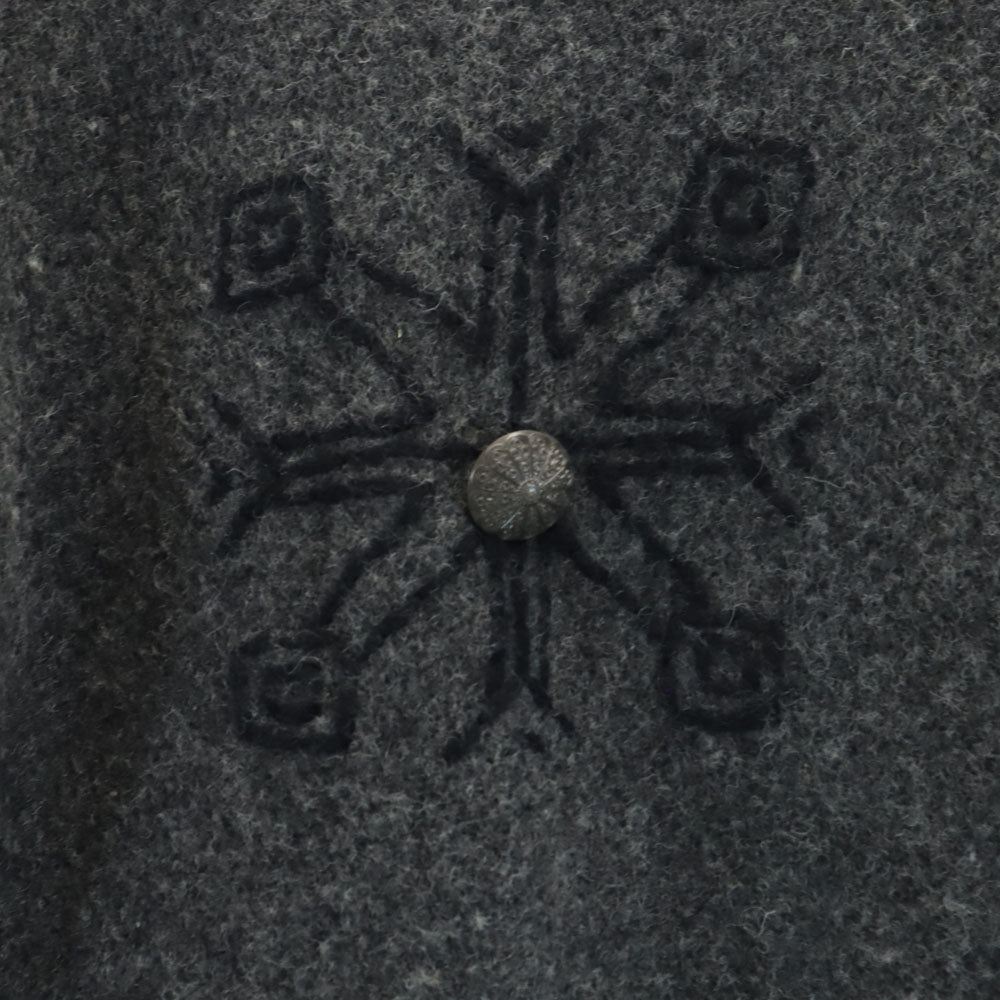 アイエス イッセイミヤケ 80s 90s オールド ウールジャケット 9 グレー コンチョボタン レディース