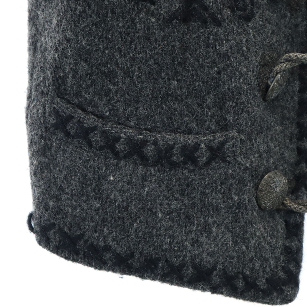 アイエス イッセイミヤケ 80s 90s オールド ウールジャケット 9 グレー コンチョボタン レディース