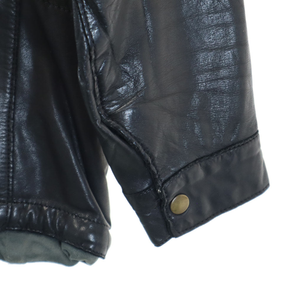 Sisii シシ 日本製 ミリタリー レザージャケット S ブラック系 メンズ