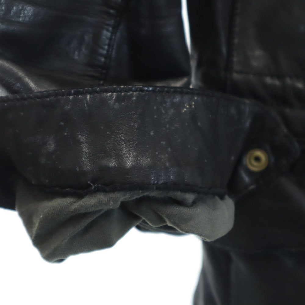 Sisii シシ 日本製 ミリタリー レザージャケット S ブラック系 メンズ