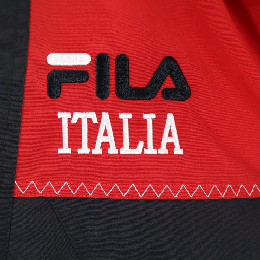 FILA フィラ 80s 90s オールド アノラック ナイロンジャケット M ブラック系 ITALIA メンズ