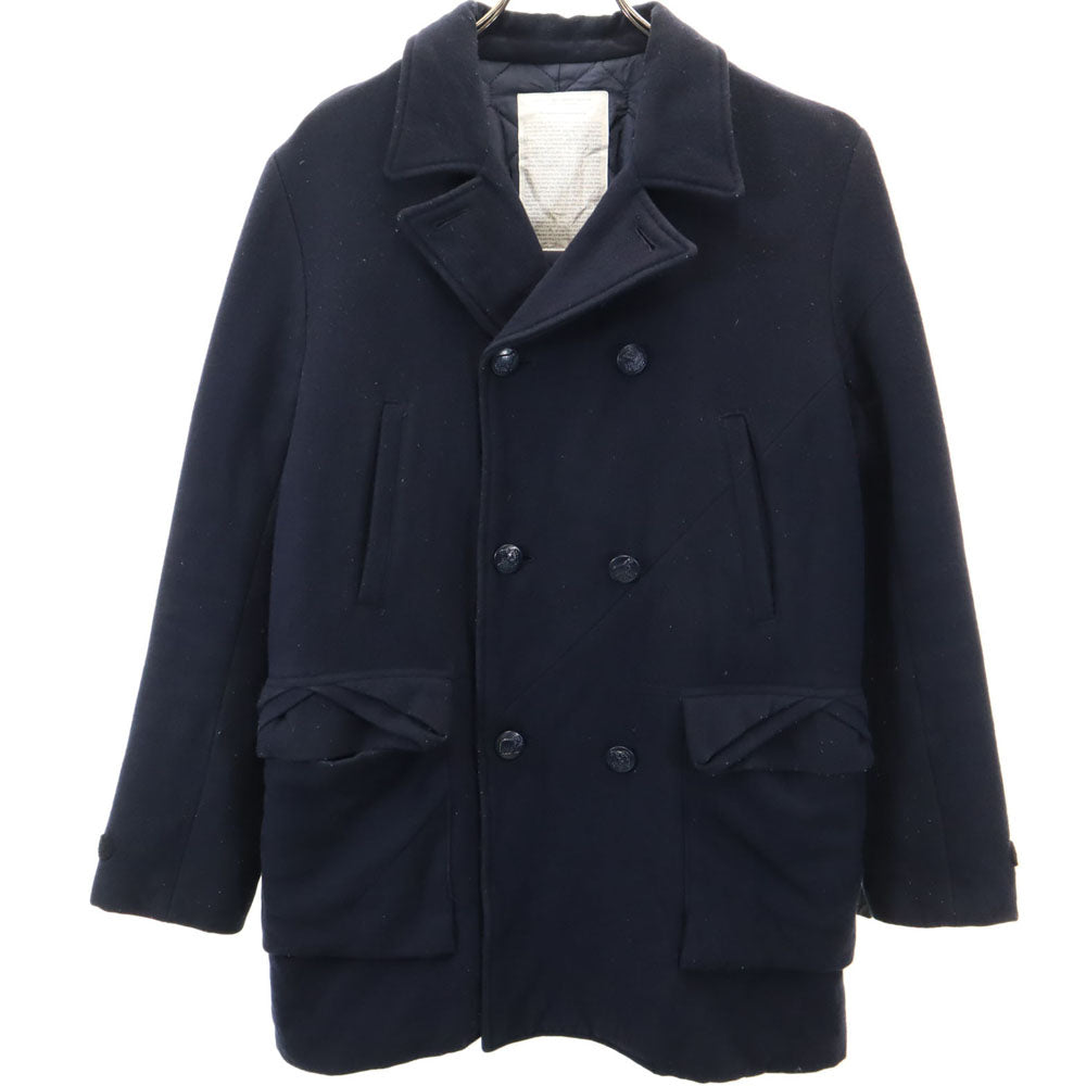UNDERCOVER アンダーカバー 日本製 ウールブレンド ピーコート 2 ネイビー メンズ