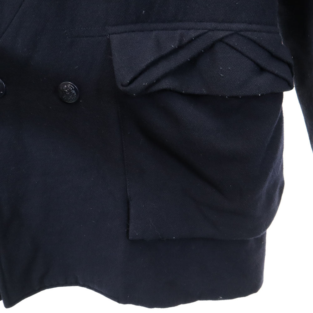 UNDERCOVER アンダーカバー 日本製 ウールブレンド ピーコート 2 ネイビー メンズ