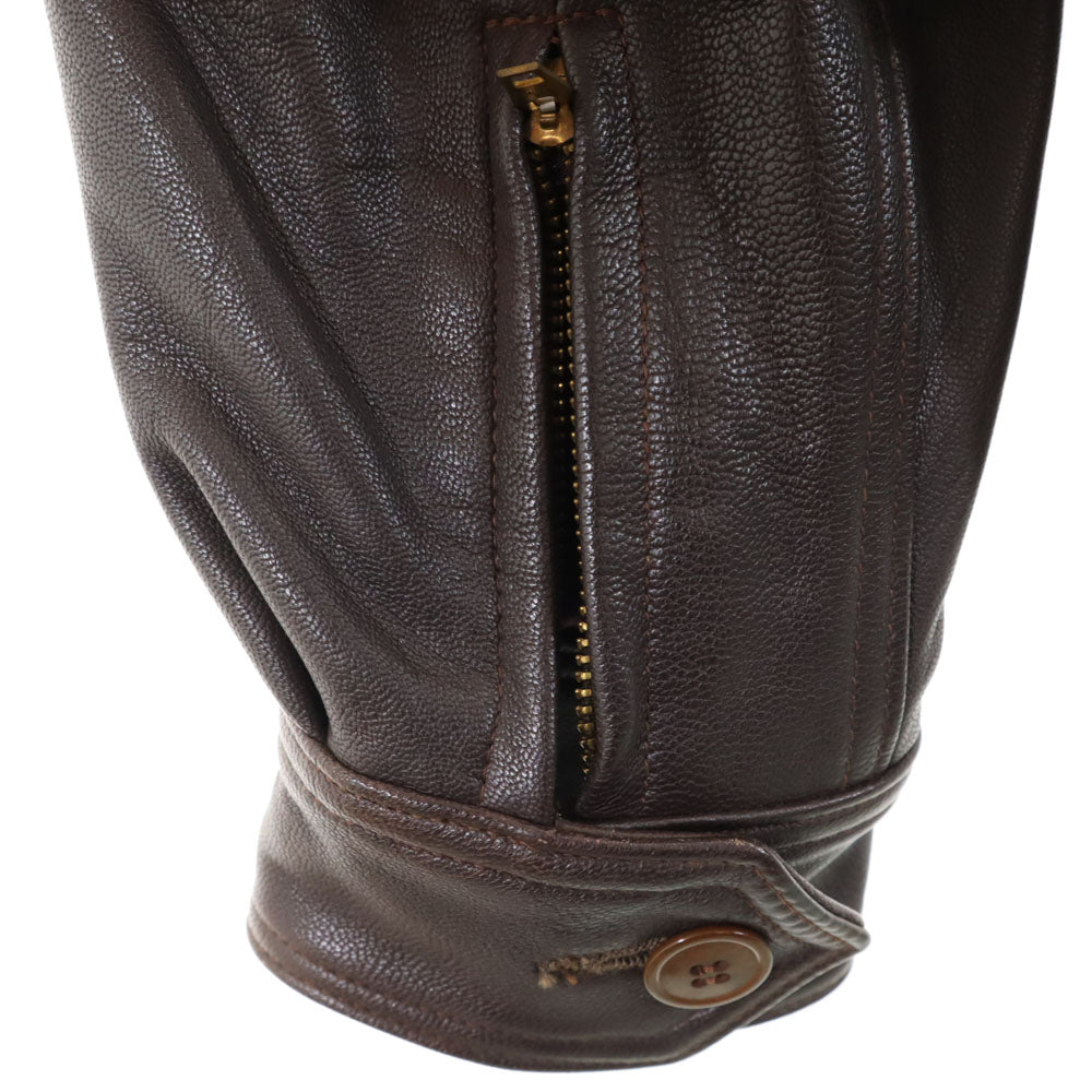 LOST WORLDS ロストワールド USA製 G-8 レザージャケット 38 ブラウン TALONジップ フライト メンズ