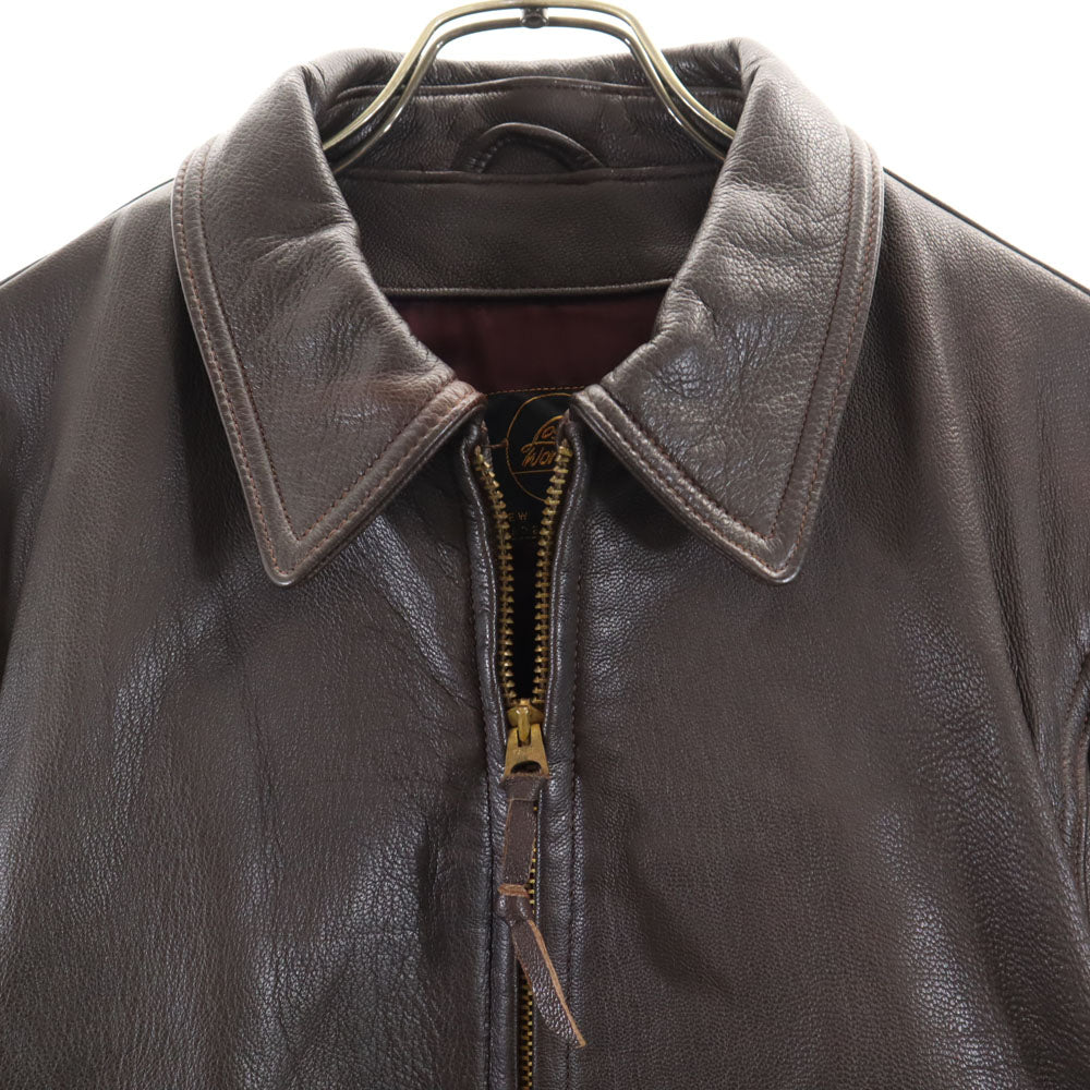 LOST WORLDS ロストワールド USA製 G-8 レザージャケット 38 ブラウン TALONジップ フライト メンズ