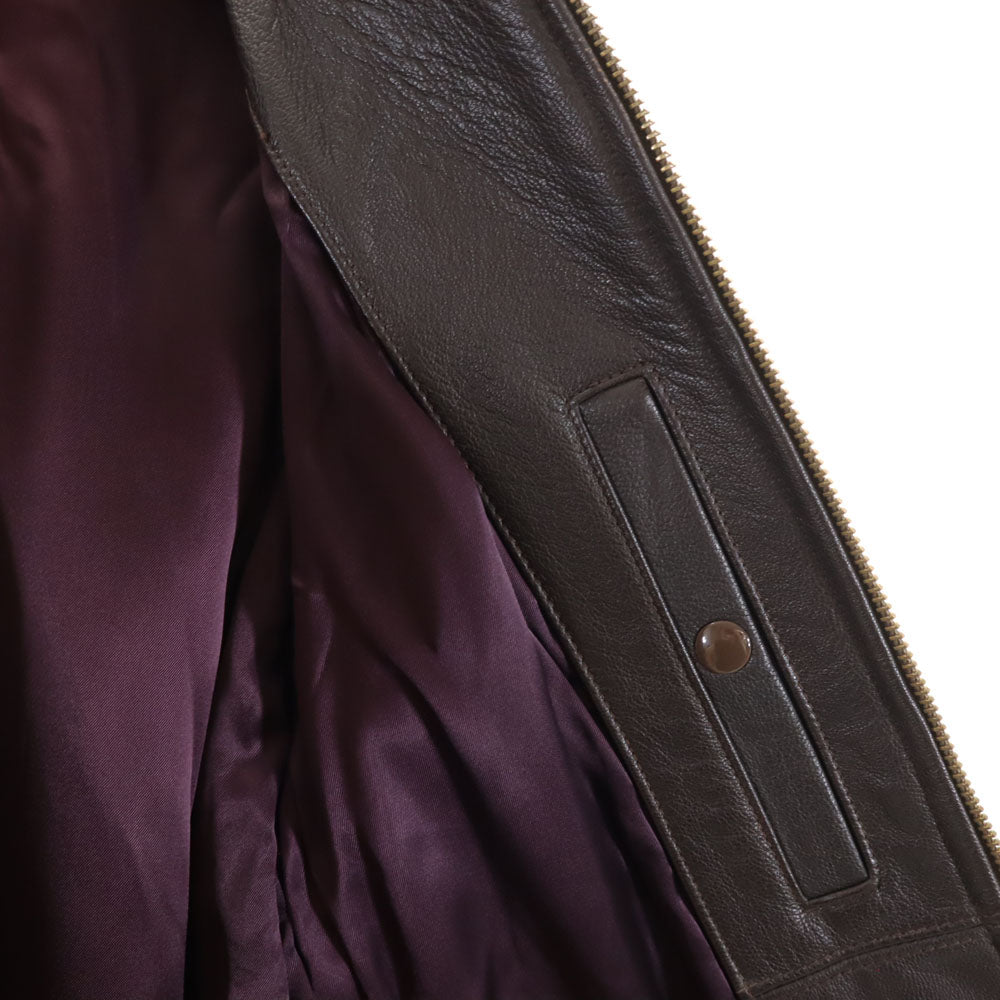 LOST WORLDS ロストワールド USA製 G-8 レザージャケット 38 ブラウン TALONジップ フライト メンズ