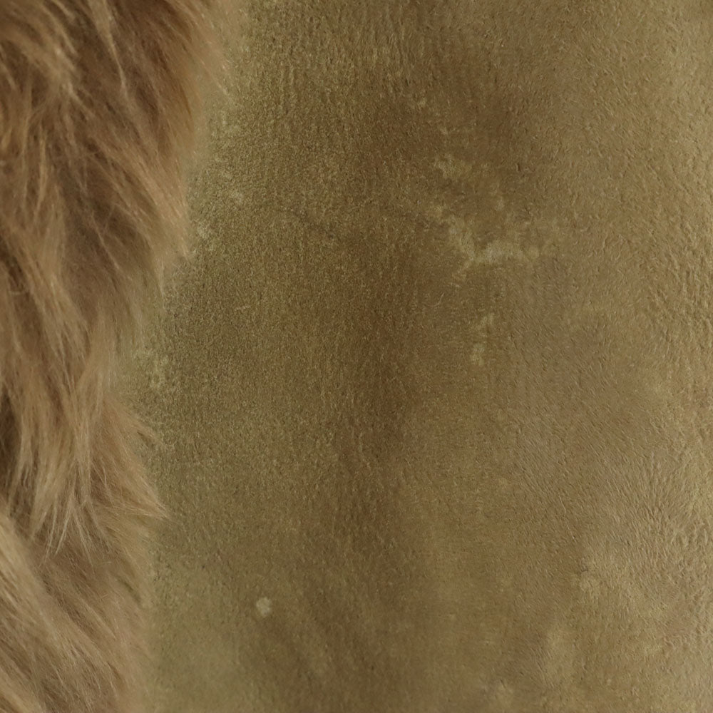 LOEWE ロエベ スペイン製 ムートン ベスト 44 カーキベージュ レディース