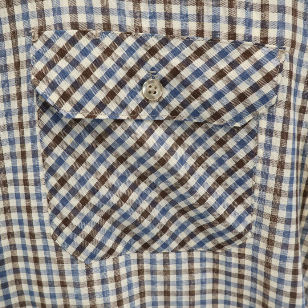 BIG MAC ビッグマック 70s チェック柄 長袖 シャツ M ホワイト 他 JC Penney オールド ヴィンテージ メンズ