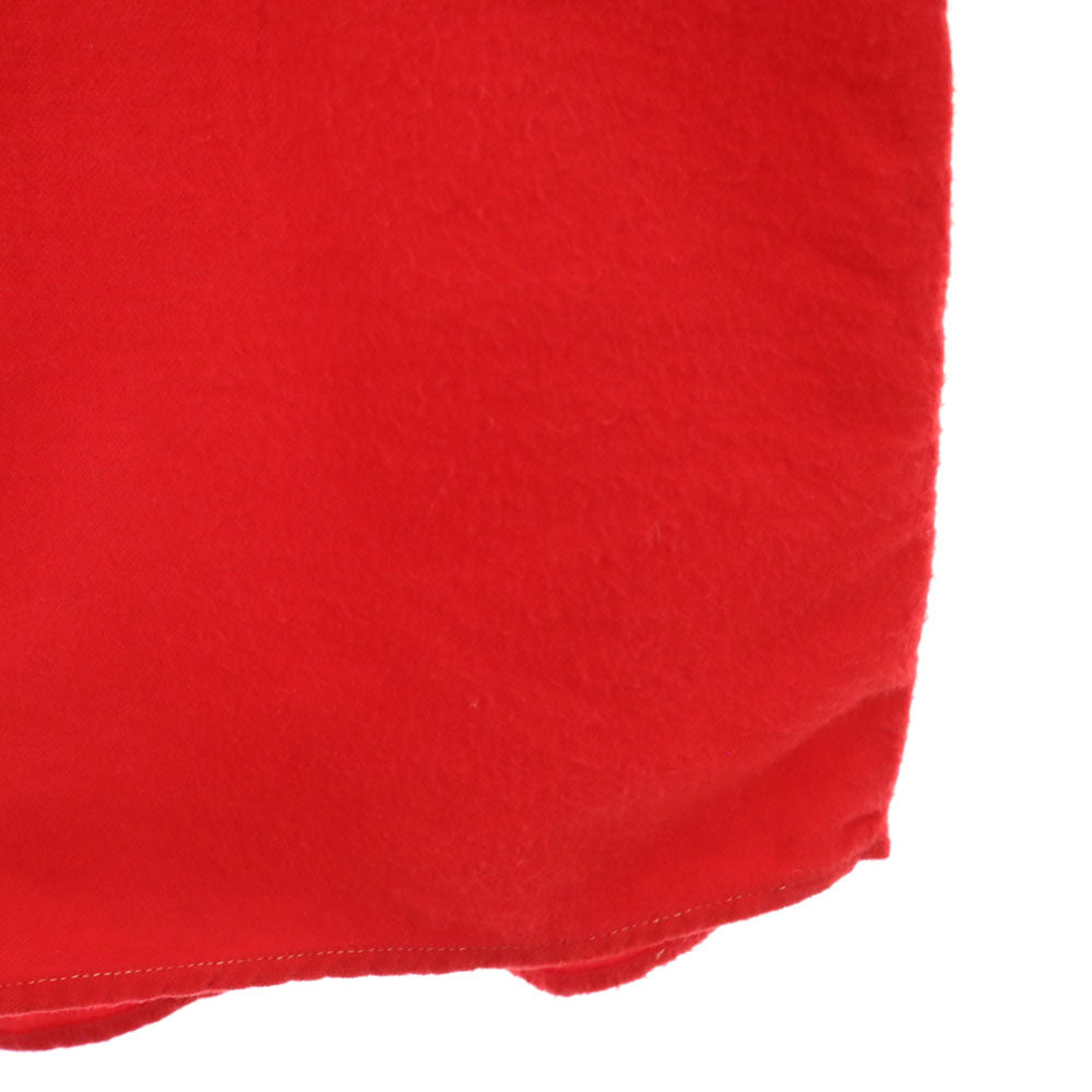 60s レーヨン ボックスシルエット 長袖 ネルシャツ M レッド系 オールド ヴィンテージ メンズ