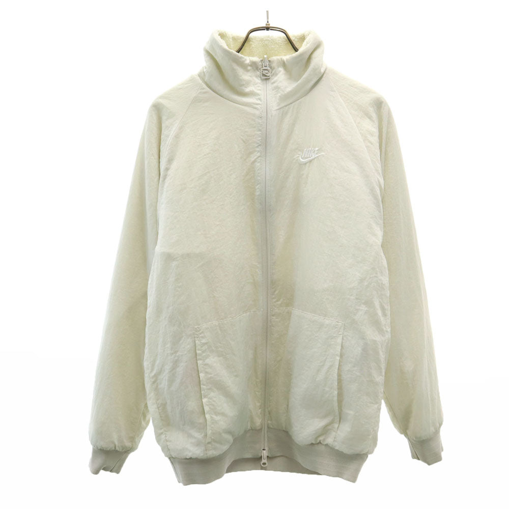 NIKE ナイキ スウッシュロゴ リバーシブル ジャケット S ホワイト ボア メンズ