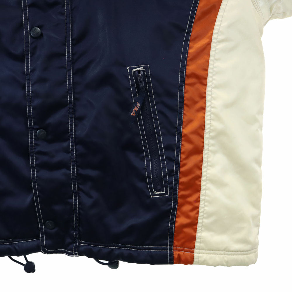 FILA フィラ 90s オールド バックロゴ 中綿ジャケット L ネイビー メンズ