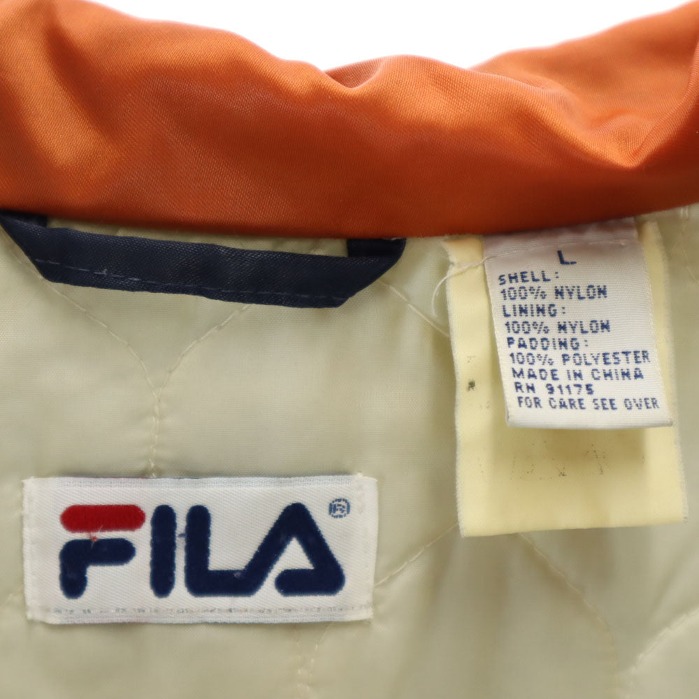 FILA フィラ 90s オールド バックロゴ 中綿ジャケット L ネイビー メンズ