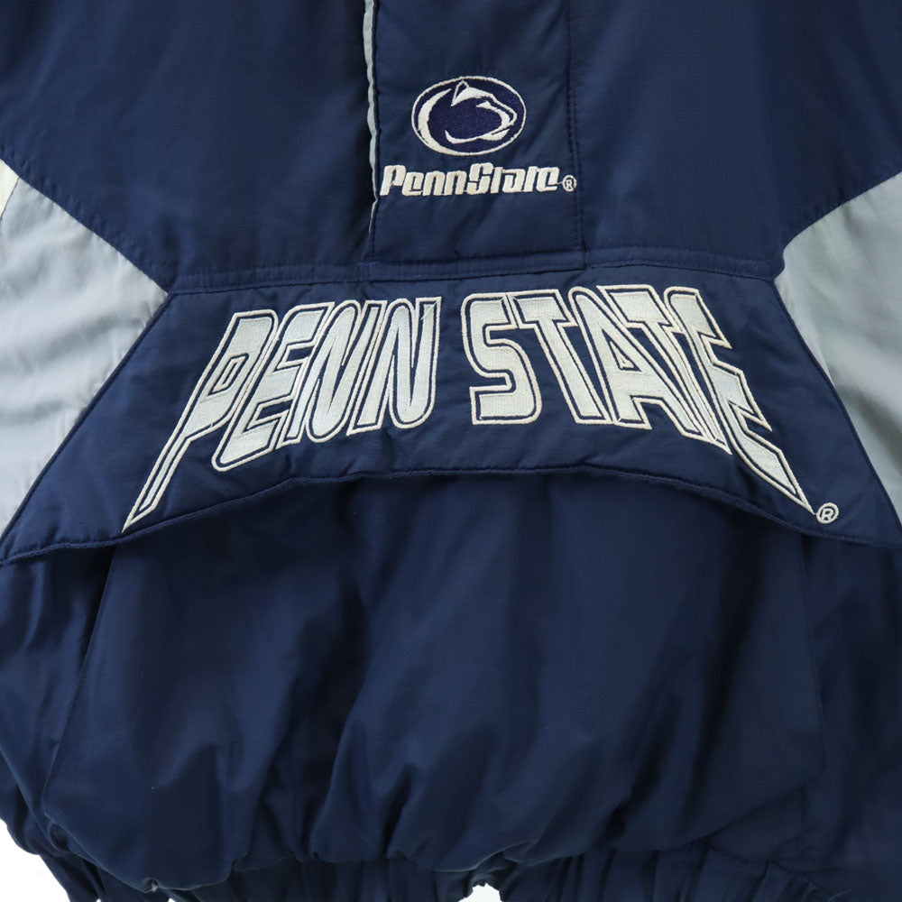 スターター 90s オールド ペンシルベニア大学 長袖 アノラックパーカー L ネイビー STARTER プルオーバー 中綿入り PENN STATE メンズ