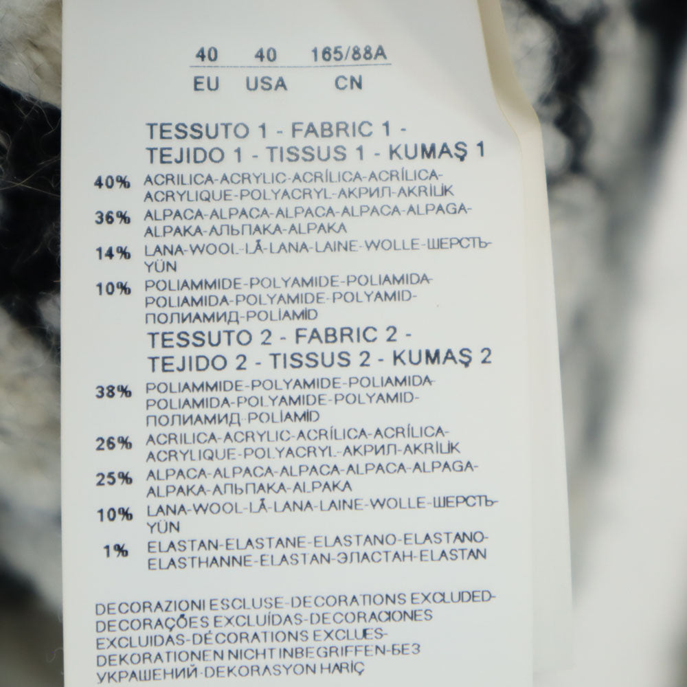 ARMANI JEANS アルマーニジーンズ ウールブレンド 長袖 ニットコート 40 ホワイト系 レディース