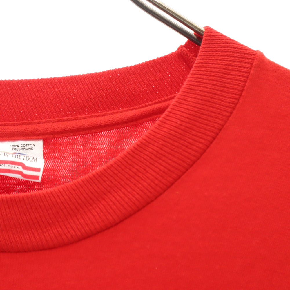 FRUIT OF THE LOOM フルーツオブザルーム 90s USA製 オールド 長袖 シングルステッチ Tシャツ XL 赤 ロンT メンズ