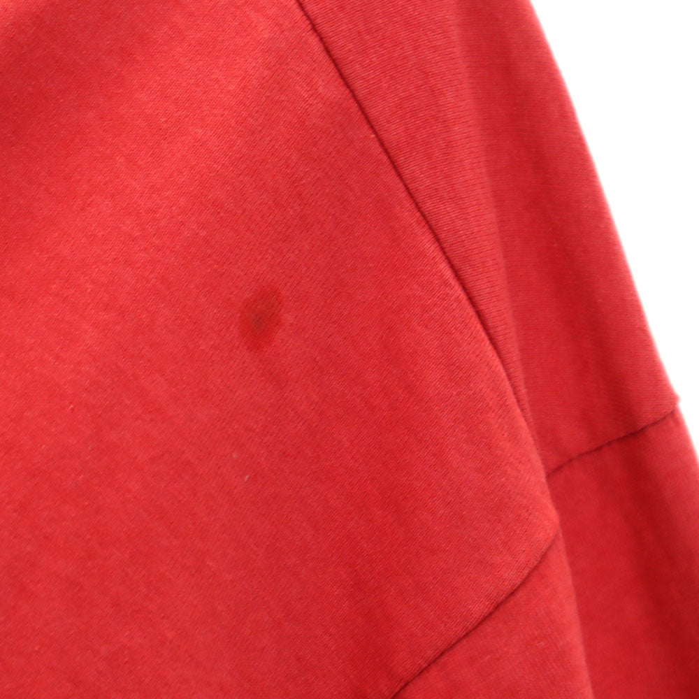 ベスト 90s USA製 オールド 長袖 袖プリント シングルステッチ Tシャツ XL 赤 フルーツオブザルーム ロンT メンズ