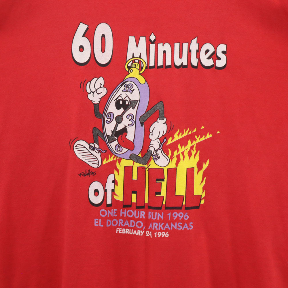 ベスト 90s USA製 オールド 長袖 袖プリント シングルステッチ Tシャツ XL 赤 フルーツオブザルーム ロンT メンズ