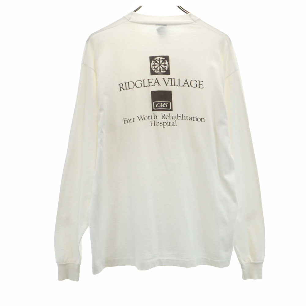 SCREEN STARS BEST スクリーンスターズベスト 90s USA製 オールド ネイティブプリント 長袖 シングルステッチ Tシャツ XL ホワイト ロンT ドリームキャッチャー フルーツオブザルーム メンズ