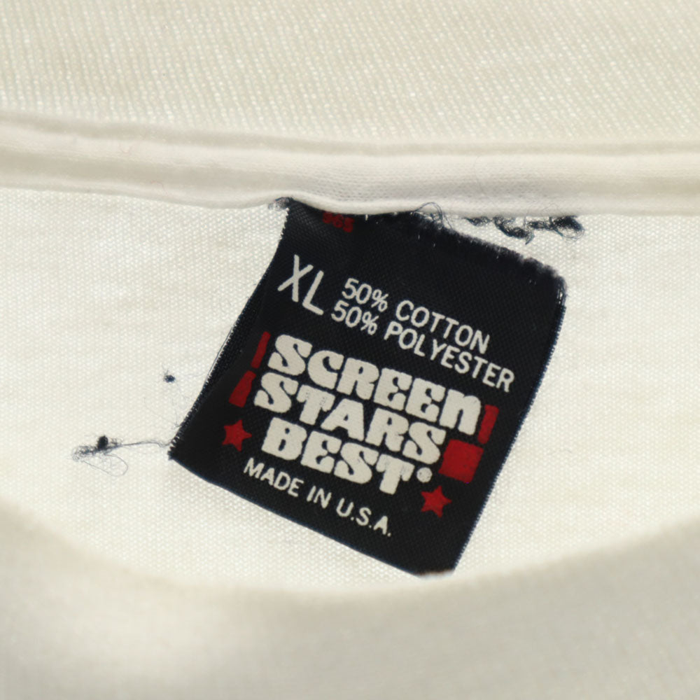 SCREEN STARS BEST スクリーンスターズベスト 90s USA製 オールド ネイティブプリント 長袖 シングルステッチ Tシャツ XL ホワイト ロンT ドリームキャッチャー フルーツオブザルーム メンズ