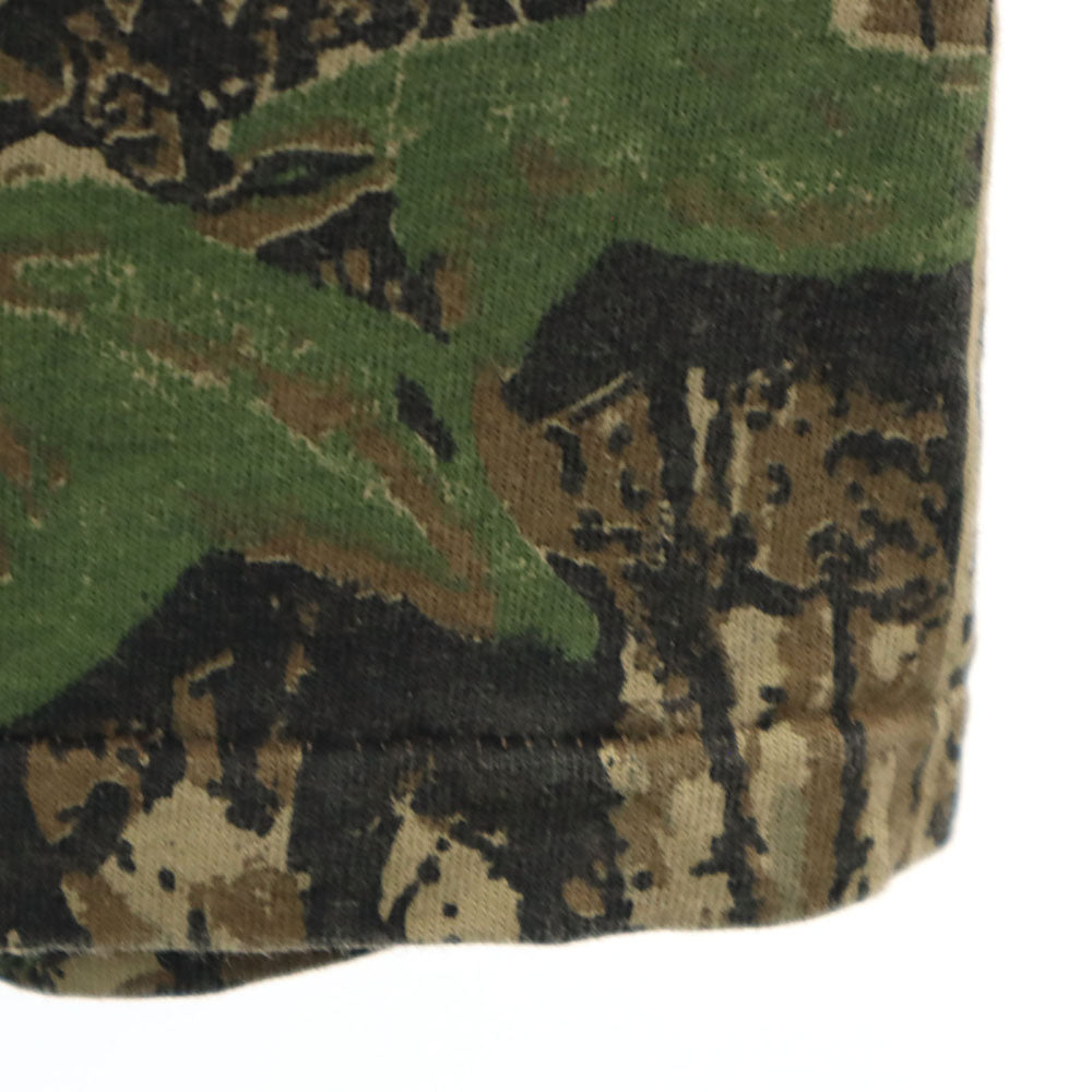 サスクワッチ 90s USA製 オールド リアルツリー柄 長袖 タートルネック シングルステッチ Tシャツ 2XL ベージュ系 ロンT 迷彩 ビックサイズ メンズ